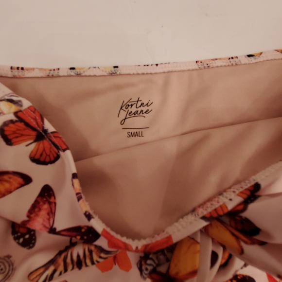 Kortni Jeane Butterfly High Waist Swim Bottoms Size Small - Picture 2 of 3